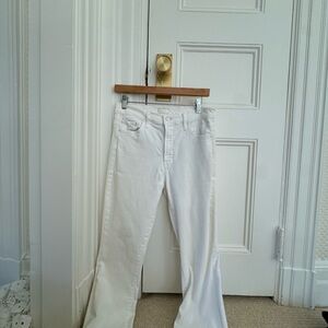 Mother Straight Leg white jeans